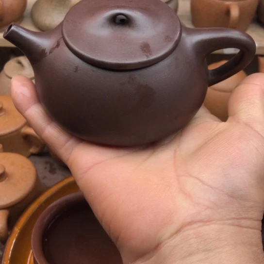 紫砂茶壶紫泥石瓢200豪升左右