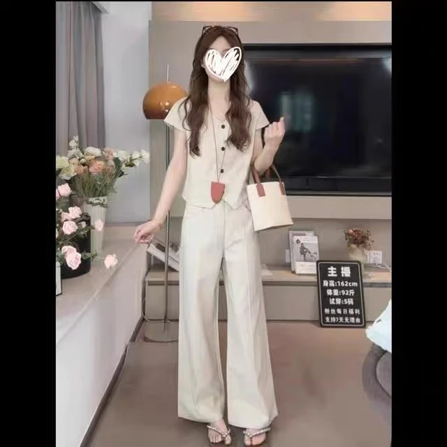 【小个子定制】小个子少女风时尚显高套装透气夏季套装#1246