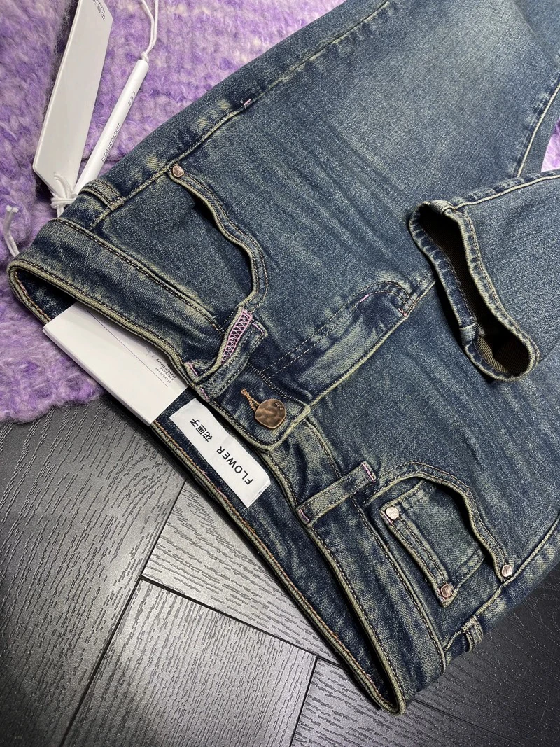 【FW62806】高货剪标！复古四面弹烟管裤