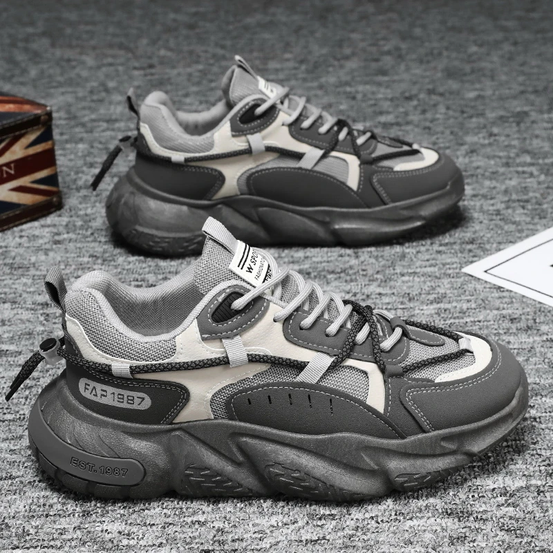 男鞋椰子鞋2024新款秋季运动鞋休闲百搭老爹潮鞋韩版潮流厚底ins