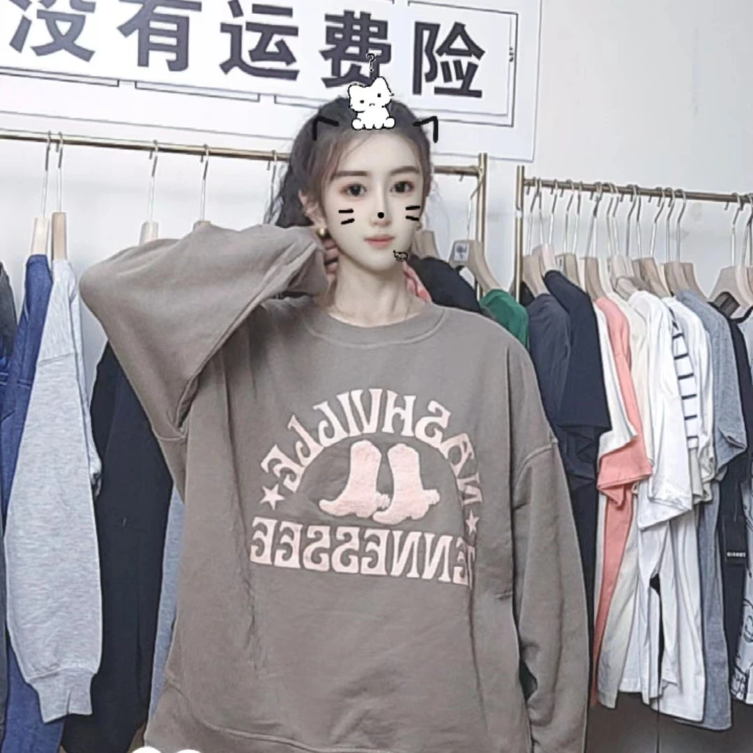 外贸休闲大板女装卫衣063