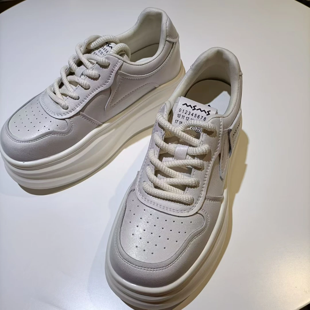 玛莎玛索运动透气休闲板鞋时尚单鞋潮流厚底系带z2026-2