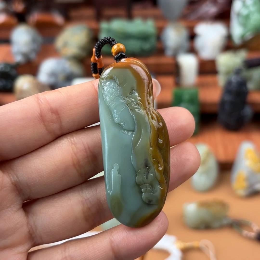 和田玉未镶嵌挂件