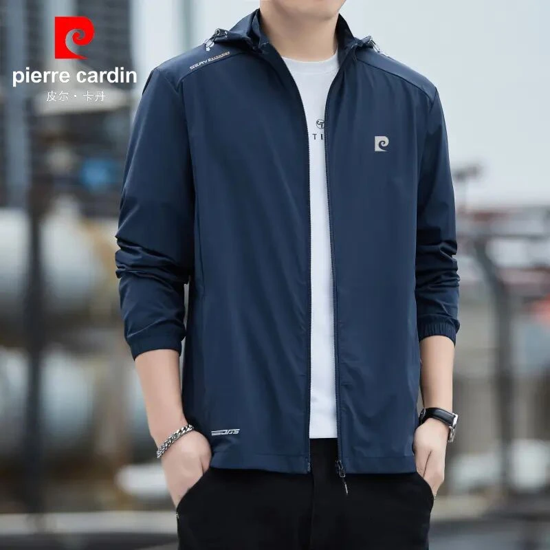 皮尔卡丹冰丝防晒衣大码男士夏季轻薄透气防紫外线防晒服外套夏季