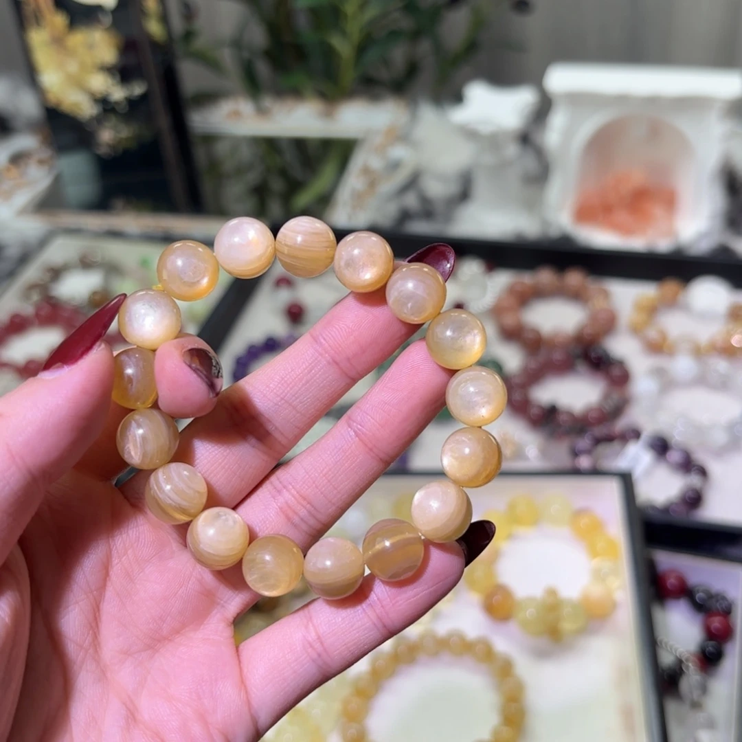 银S925镶嵌手链烟晶