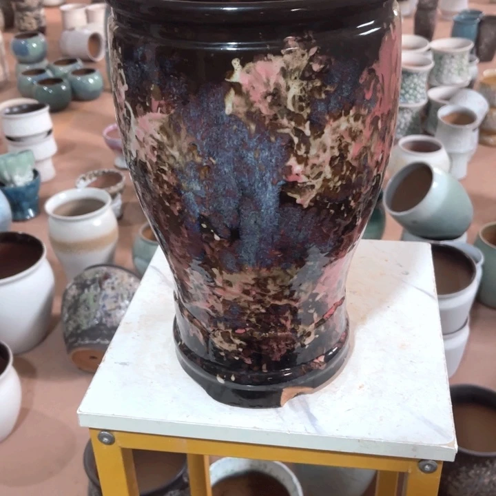 花盆紫砂口径20高度32一只瑕疵