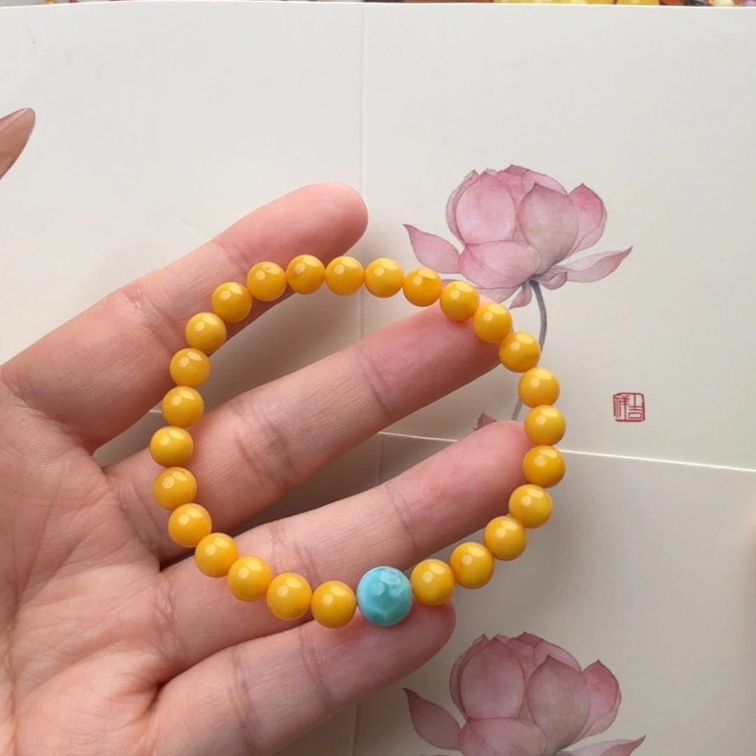 蜜蜡未镶嵌手链设计款