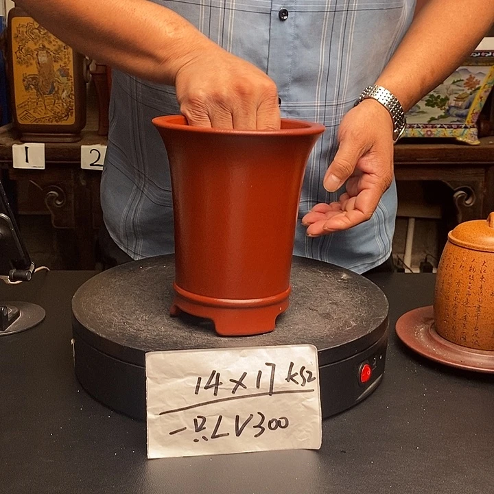 紫砂花盆货号一只LV300