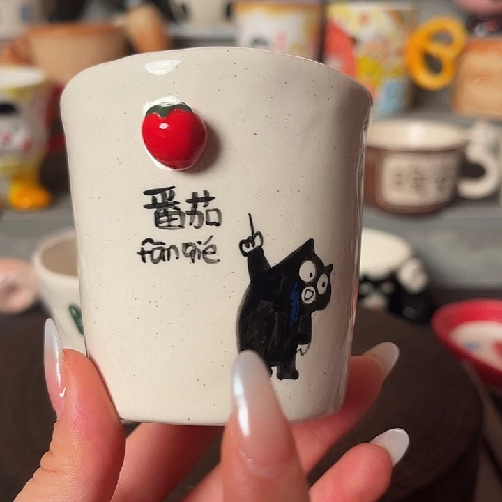 景德镇陶瓷可爱手绘杯