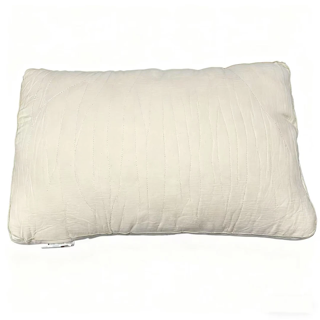 四季通用棉麻材质羽丝绒填充物高弹性枕头48cm*74cm