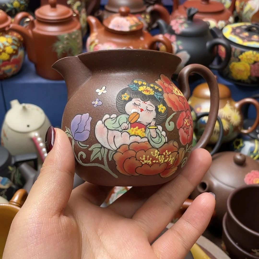 浅***然茶杯紫砂紫砂主人杯230cc