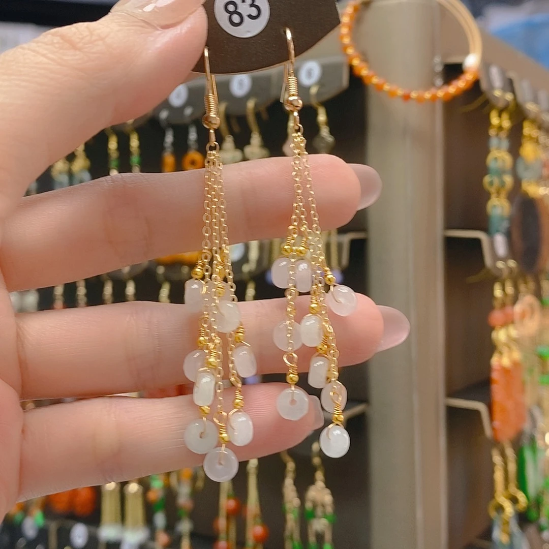 翡翠合金耳饰翡翠