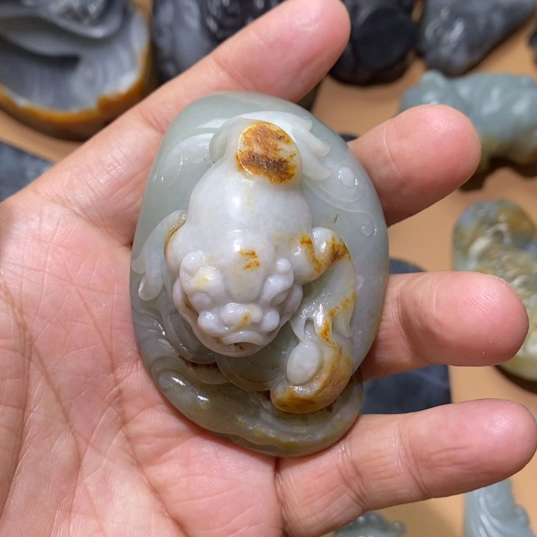 和田玉把件未镶嵌老*人