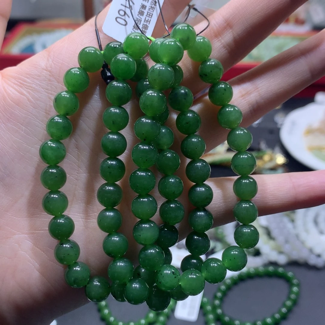 未镶嵌手链和田玉碧玉手串三条