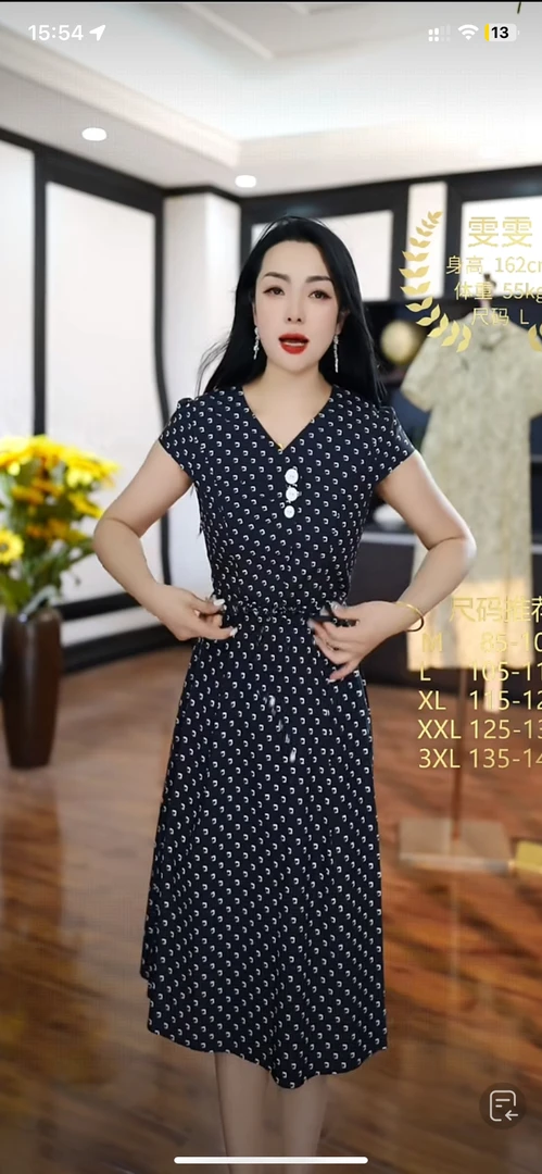 H1119蓝色连衣裙]女士时尚气约潮拼接裙子春秋色牛ssss