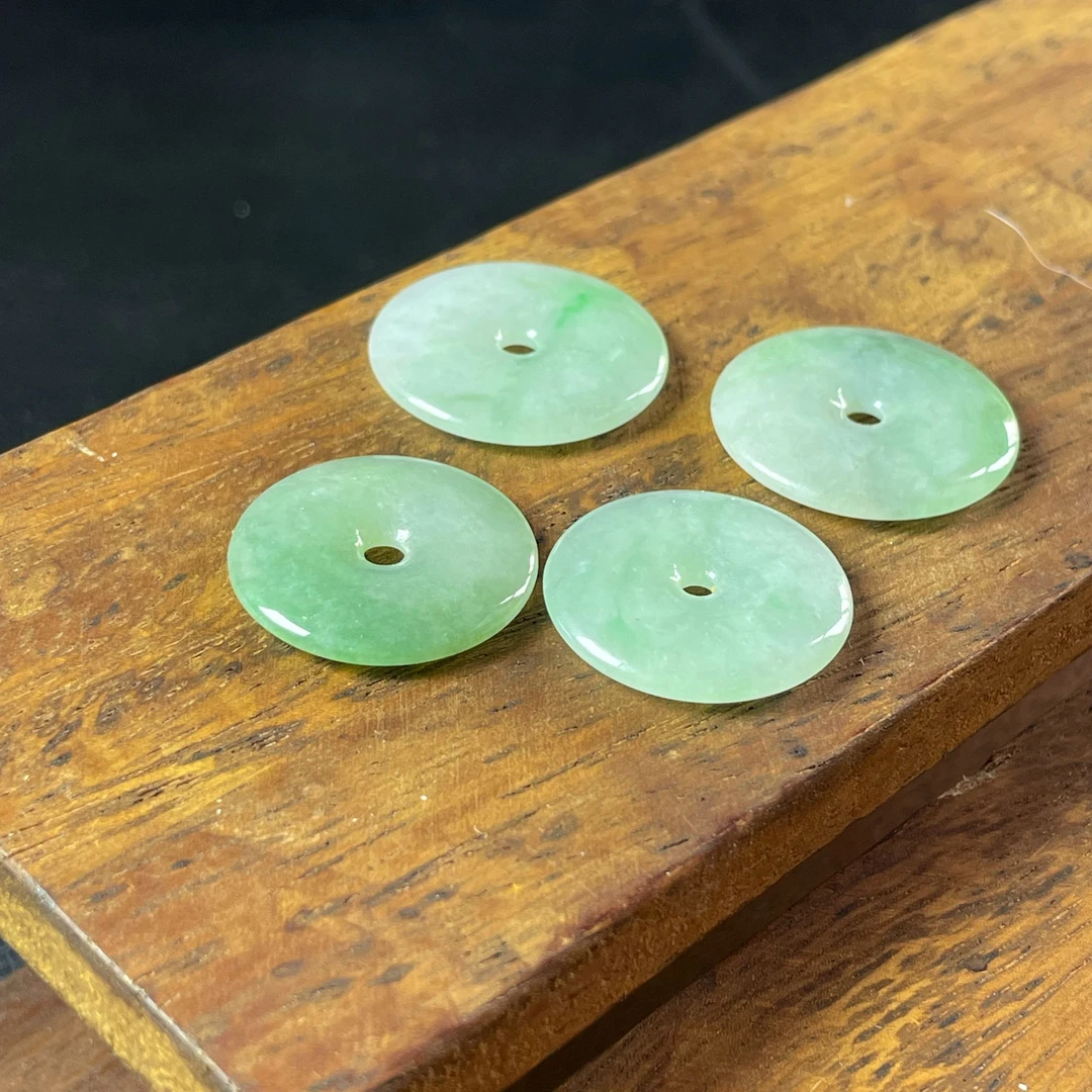 缅甸天然翡翠A货平安扣吊坠【编绳】多样性发一件