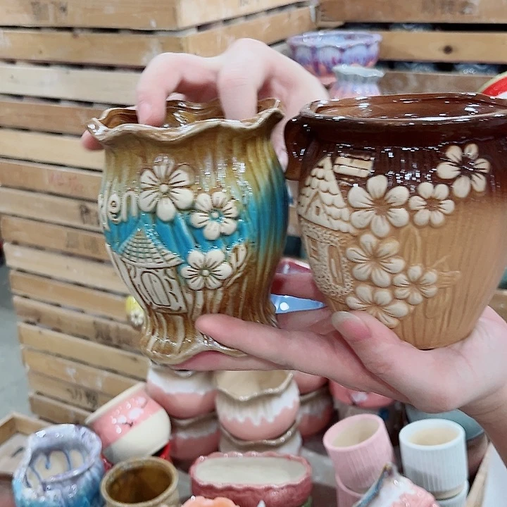 有孔.凑单10元陶瓷花盆发货！