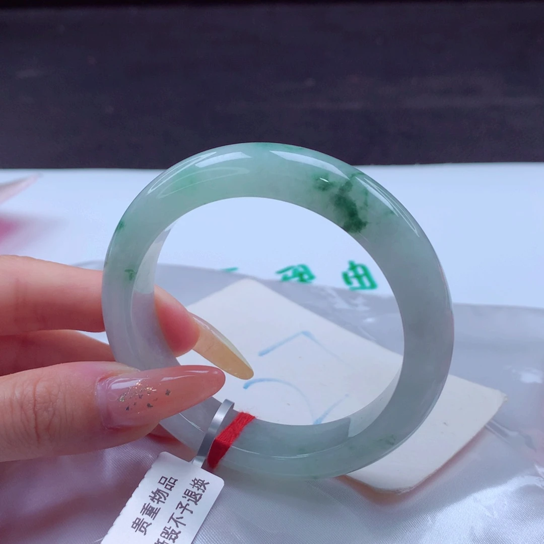 翡翠手镯未镶嵌天然缅甸翡翠A货手镯 27号