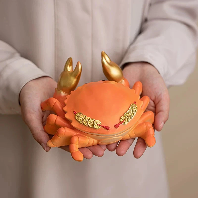 高端茶具螃蟹摆件烟灰缸