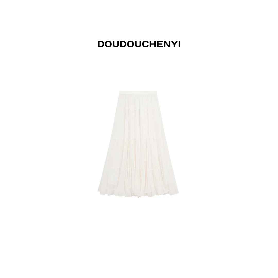 【DOUDOUCHENYI】百搭琉璃纱半身裙-SH9589