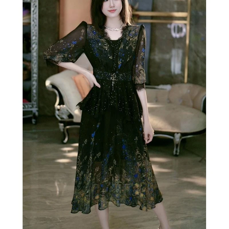 3-30【邂逅鸢尾花】重工时尚百搭气质半裙