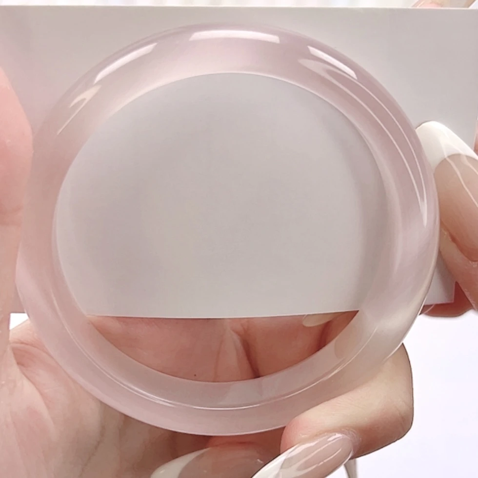 冰藕粉手镯 55圈口 甜美显白冰透款