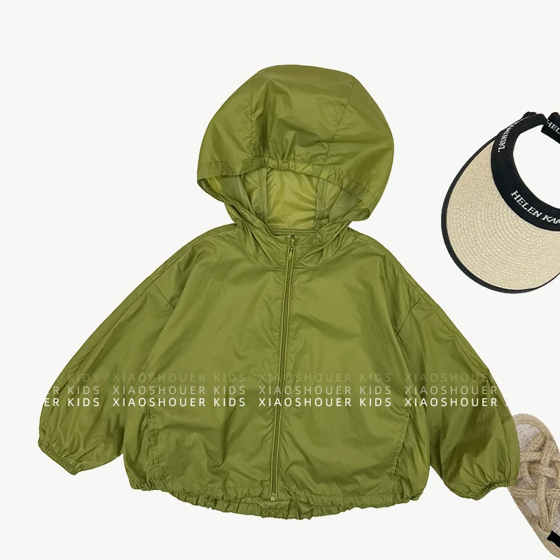 【小首尔】现货-2025夏装儿童户外多色薄款防晒衣连帽外套SJ2654