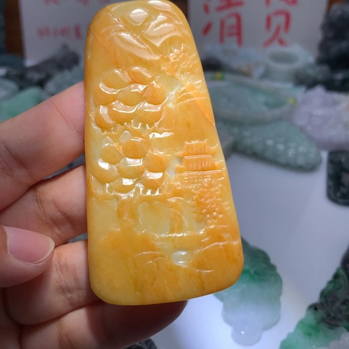 翡翠未镶嵌颈饰保真天然A货翡翠