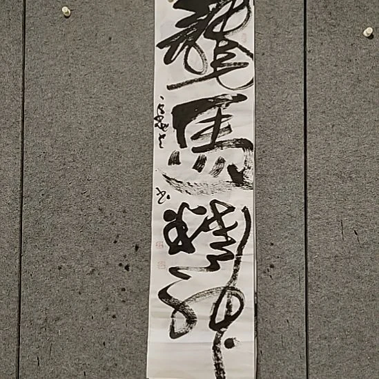 书法宋秉民。四尺对开。龙马精神