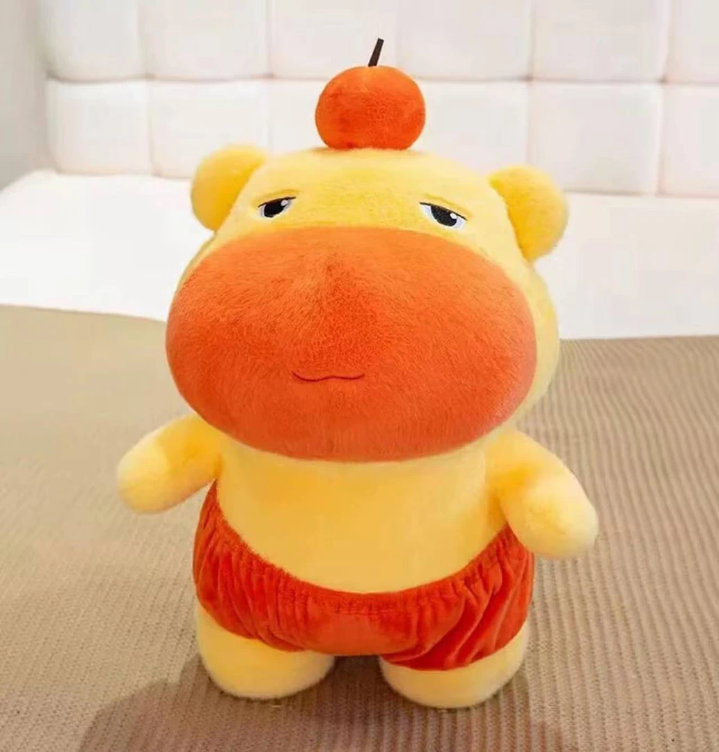 可爱水豚玩偶噜噜公仔35cm毛绒玩具睡觉抱枕