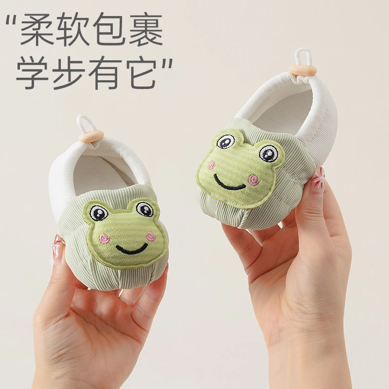 新生婴儿鞋子春秋季3-6-12个月小月龄宝宝步前鞋防掉软底布鞋防滑