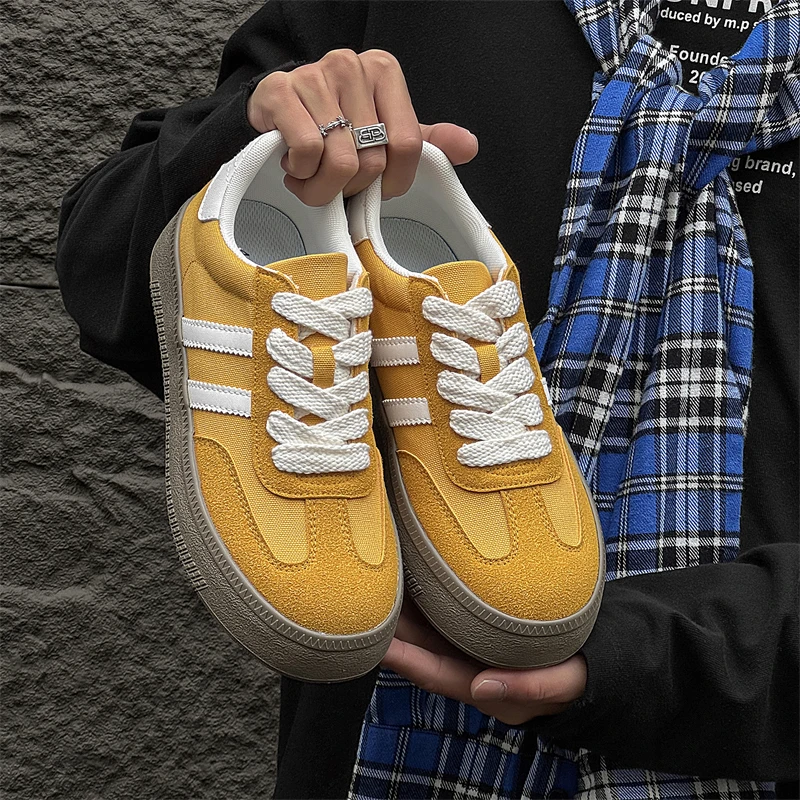 经典复古德训鞋2025夏季透气百搭潮流男士软底软面休闲运动帆布鞋