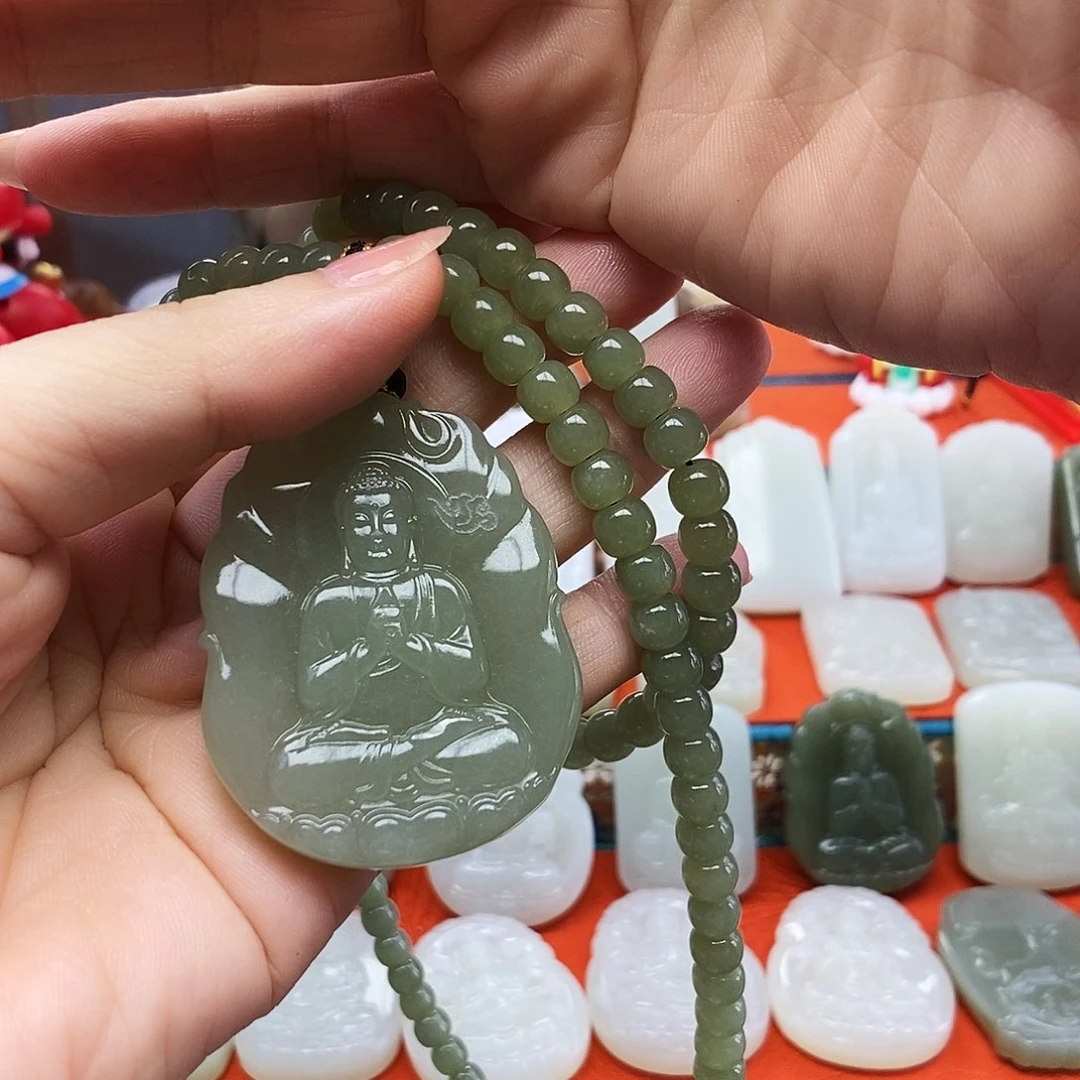 颈饰未镶嵌和田玉囍*