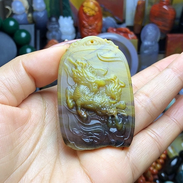 硅化玉未镶嵌吊坠(不含链)