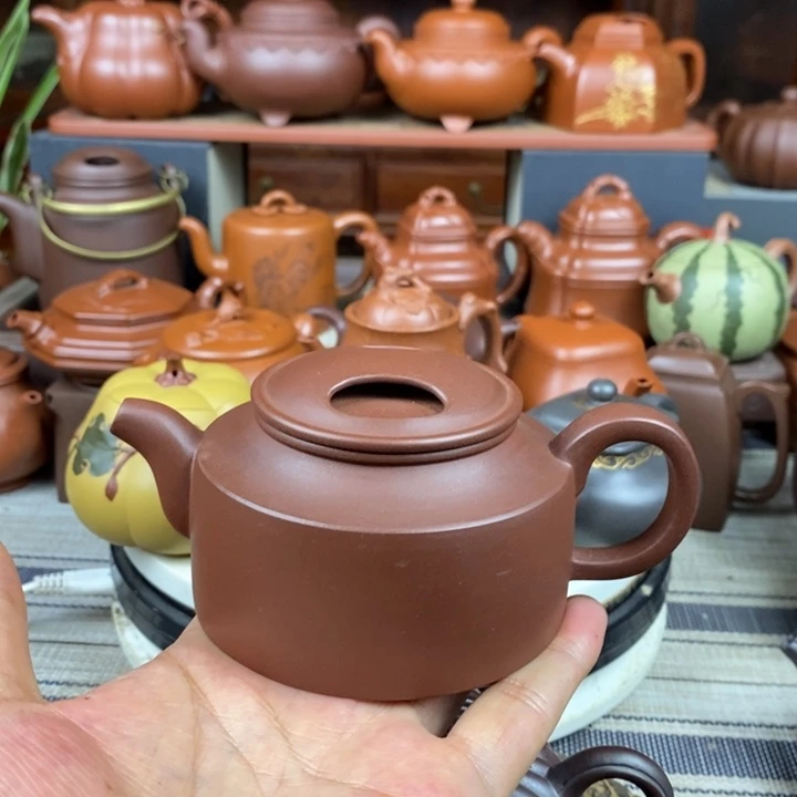 茶壶紫砂牛盖200Cc原矿老紫泥特价