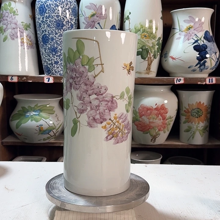 瓶直筒紫藤新款陶瓷