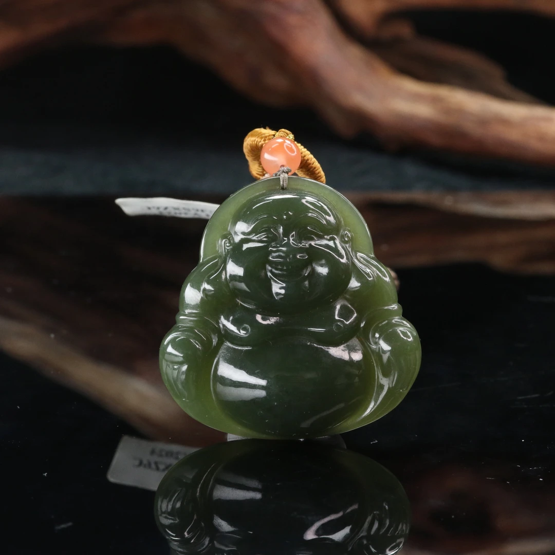 1和田玉湖水绿佛公/400671北京中保拍卖