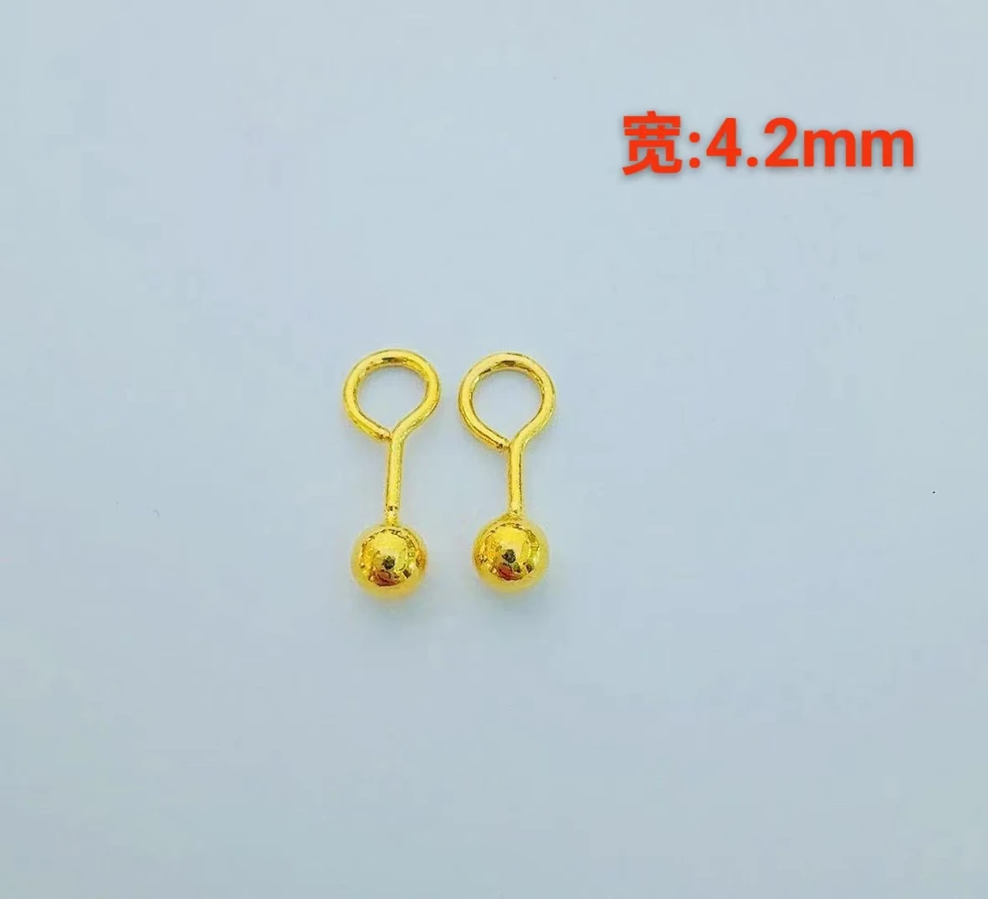 足金999.9光珠与双花耳饰【不支持七天无理由