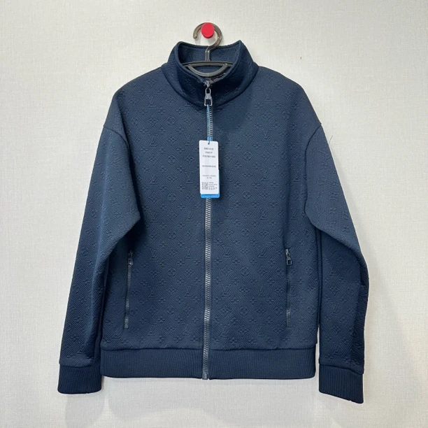99新 LouisVuitton/路易威登 深蓝色浮雕外套/尺码S/编号11721