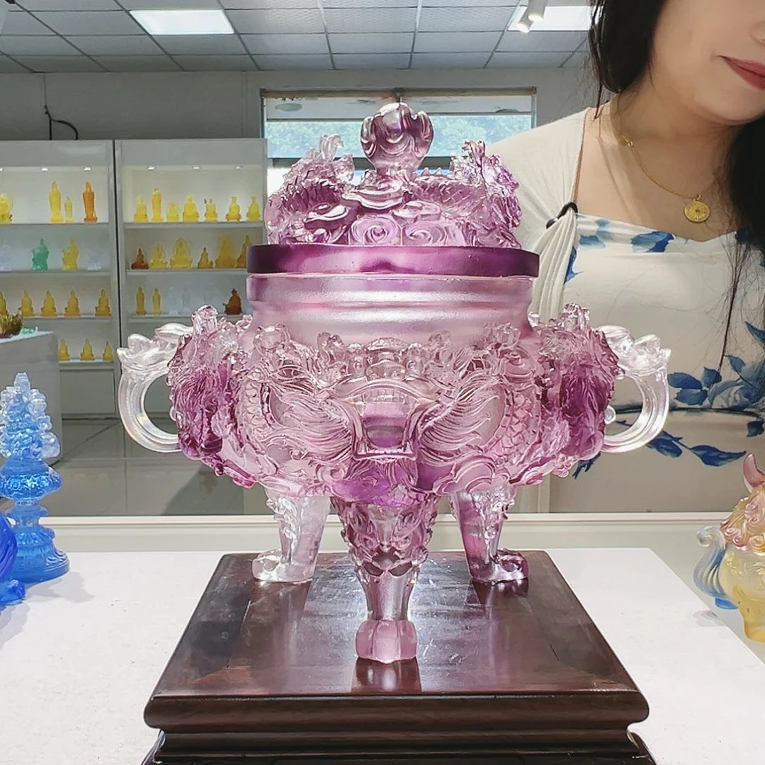 【闪购商品】手工艺品琉璃九龙香炉