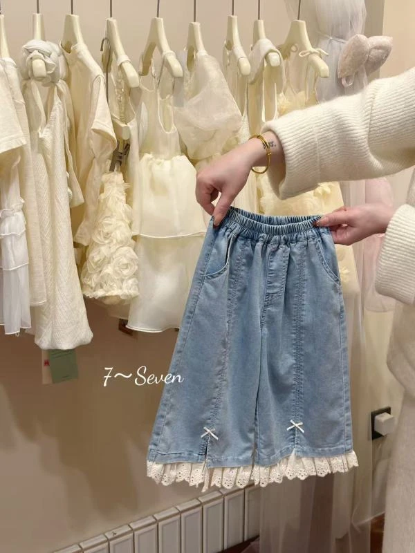 AC364~7Seven·25夏~韩版蝴蝶结牛仔裤6534