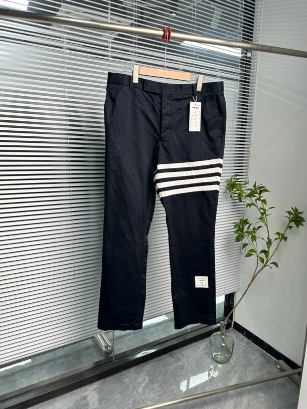 99新 THOMBROWNE 汤姆布朗 休闲长裤四条纹藏蓝色3码工价8300