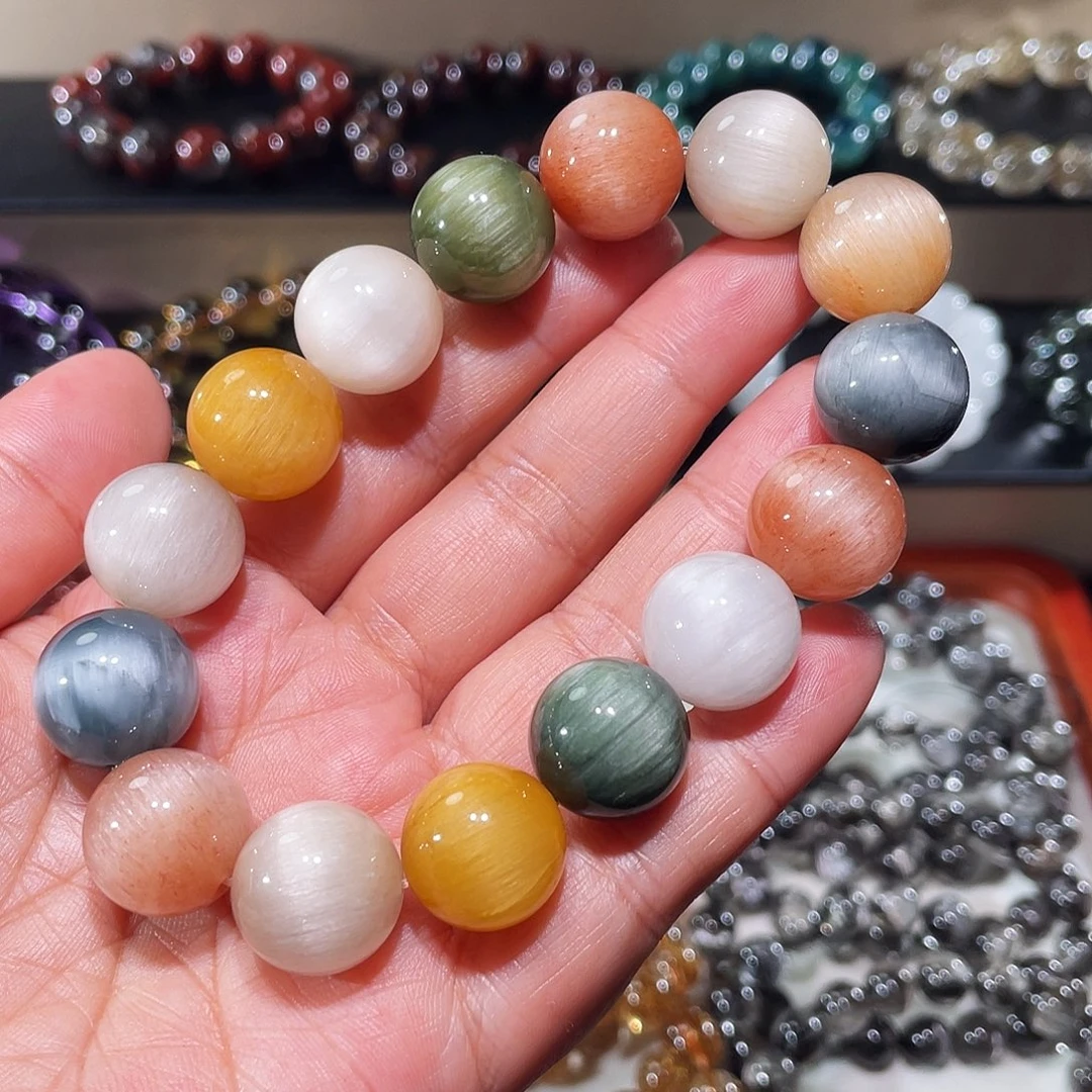 水晶未镶嵌手链兔毛手链