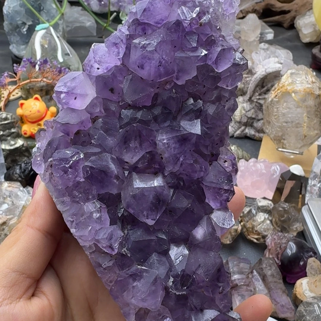 紫太晶簇两毛克价