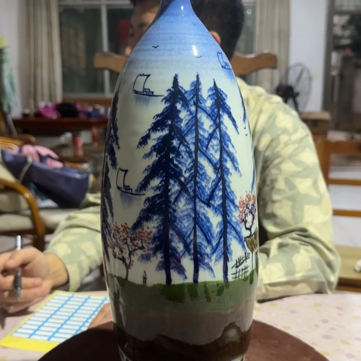 陶景德镇陶瓷手绘瓶