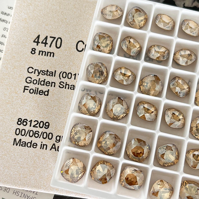 潘潘美甲饰品奥地利正品 华子 金色魅影色系超闪钻多形状美甲钻饰