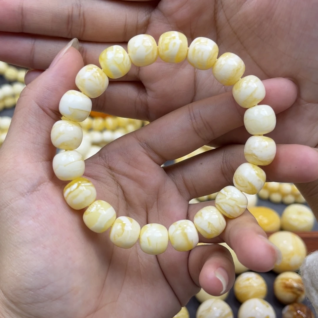 琥珀未镶嵌手串同料老邢手串11mm