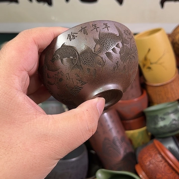 茶杯紫砂全手工紫砂主人杯