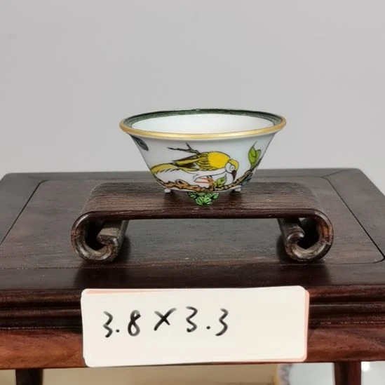 手工坯手绘青花釉下五彩