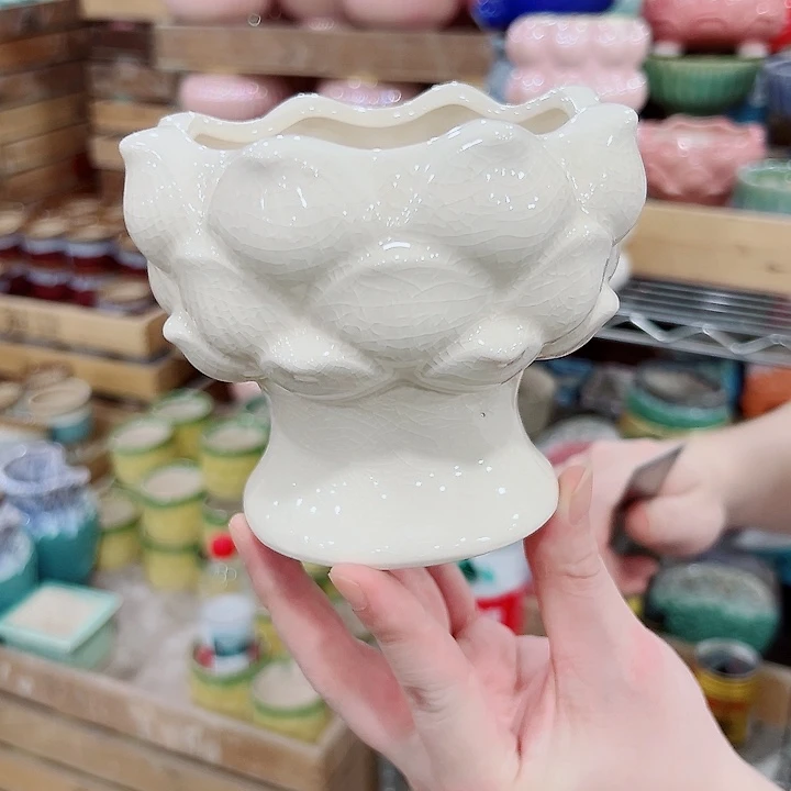 有孔，满10元包邮多肉陶瓷花盆